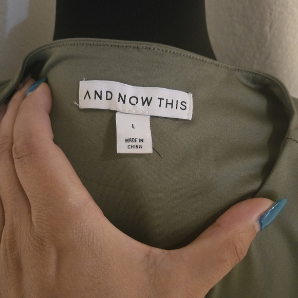 Olive Green Women's Bodysuit By And Now This Size L - Picture 4 of 6